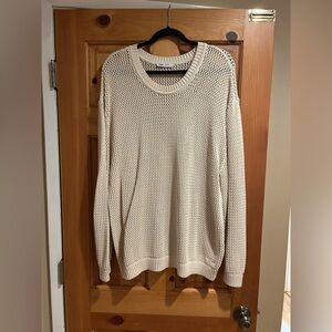 TNA Women’s Cream Open-Knit Sweater